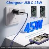 hargeur USB C 45W